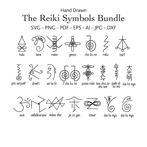 Bundle svg symboles Reiki, Reiki couper fichier png - Etsy France