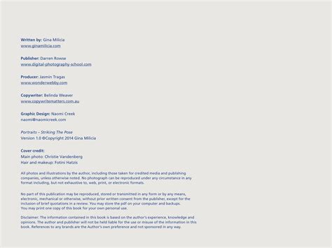 Portraits: Striking The Pose - Digital Photography School Resources