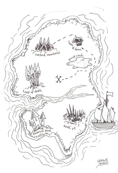 Old Treasure Map Drawing - Drawing.rjuuc.edu.np