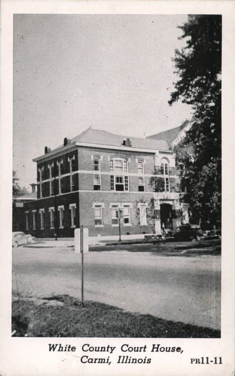 White County Courthouse Carmi, IL Postcard