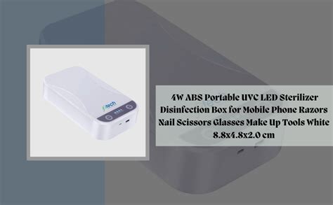 IFITech 4W ABS Portable UVC LED Sterilizer Disinfection Box for Mobile ...