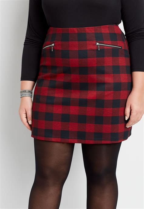 Plus Size High Rise Buffalo Plaid Skirt | Plaid skirts, Maurices plus ...