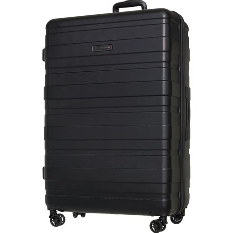 SWISSBRAND 32” Freya Spinner Suitcase - Hardside, Expandable, Black ...