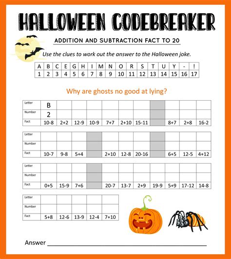 Free 5th grade halloween math worksheet, Download Free 5th grade ...