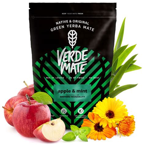 Yerba mate Verde Mate jabłko mięta 0,5 kg • Cena, Opinie - Allegro
