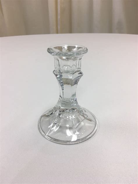 Candle Holder-Tapered Glass | Affordable Elegance Inc.