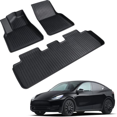 Tesla Model Y Floor Mats 2022-2024 Full Set (7 Seater Tesla Model Y ...