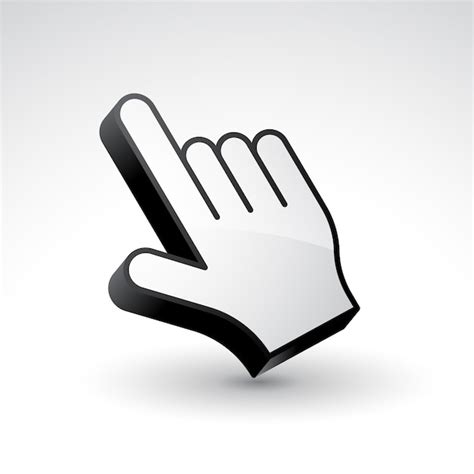 3d style hand finger cursor symbol design | Free Vector
