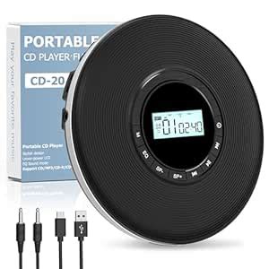 Sunoony Walkman CD Player,Portable CD Player for Car,Personal Disman CD ...