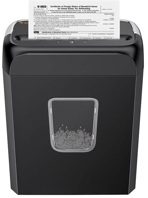 6-Sheet Cross Cut Paper Shredder Home Office Use Shredder with Handle ...