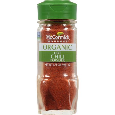 McCormick Gourmet Organic Hot Mexican Chili Seasoning Powder, 1.75 oz ...