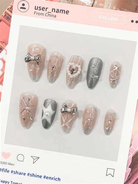 Hand-Made Bow Press On Nails | Savana | Bestsellers