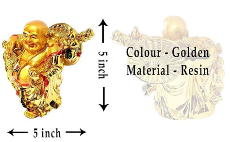 Buy GJ Exclusive Feng Shui Standing Laughing Buddha Medium Statue (5 ...