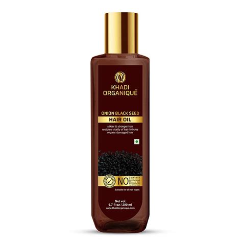 Khadi Organique Onion Black Seed Hair Oil - Natural Ayurvedic Hair Oil