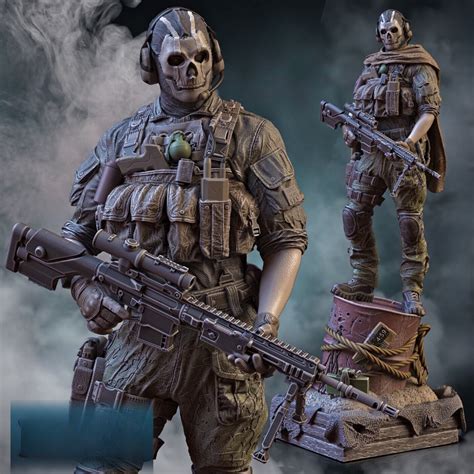 Action Figure Ghost - Call of Duty modelado por Sanix - Desconto no Preço