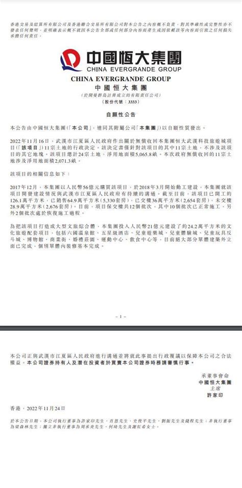 恒大回应“武汉11宗地被收回”：为部分未开发地块，将提出行政复议_项目_江夏区_旅游城