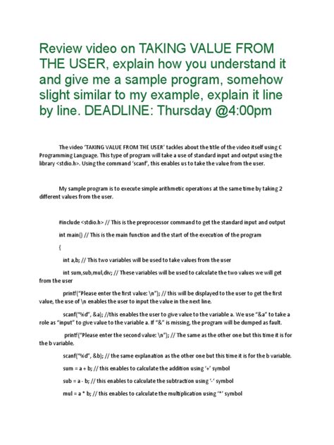 Image result for Program Write Up Examples