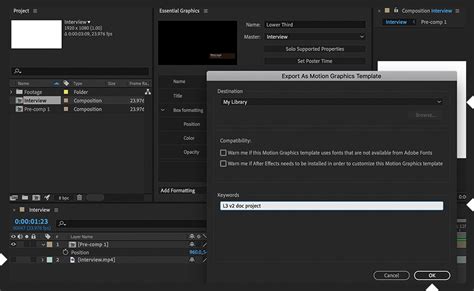 Export a lower third as a template