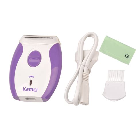 Kemei Electric Hair Removal Shaver for Women (Purple and White ...