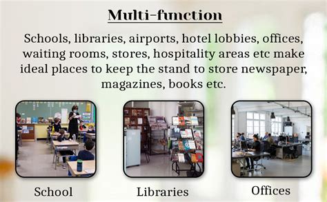 Chrome Floor Display Magazine Stand & Newspaper Holder, Organiser Rack ...