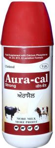 AURACAL Liquid Chelated Calcium for Cattle, Cow, Buffalo, Goat & Sheep ...
