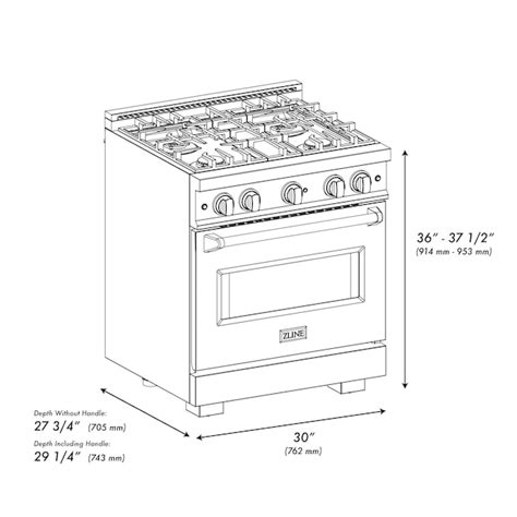 ZLINE KITCHEN & BATH Classic 30-in 4 burners 4.2-cu ft Convection Oven ...