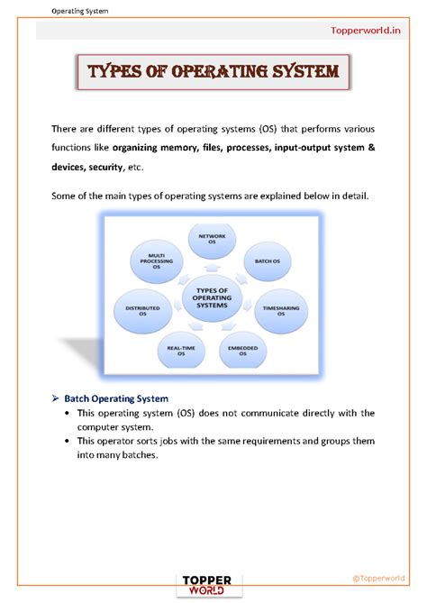 Types of Operating System - Topperworld There are different types of ...