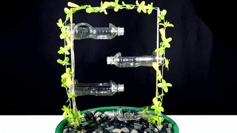 废旧塑料瓶怎样做喷泉,一个瓶子喷泉,用矿泉水瓶做小发明_大山谷图库