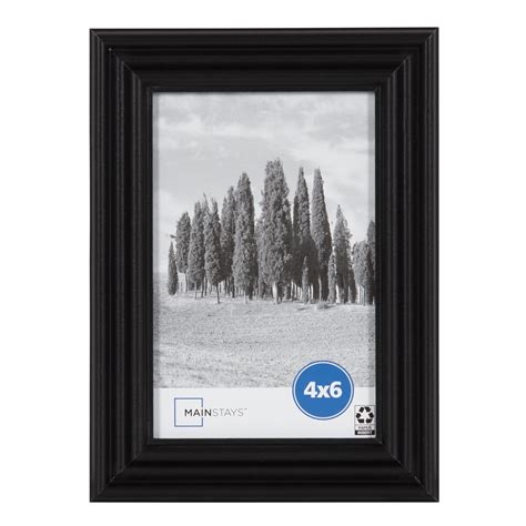 Mainstays Gallery Wall Picture Frame 4x6 Black with Glass, Easel, and ...