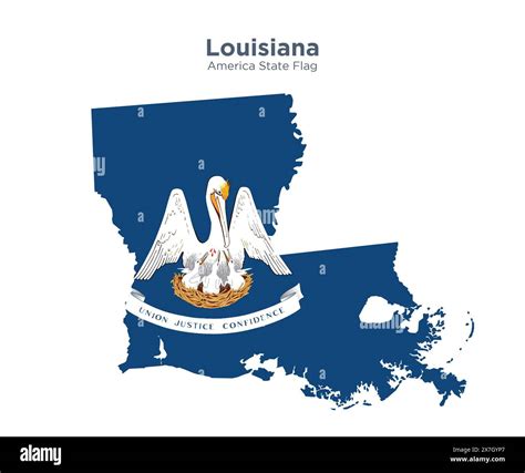 Louisiana flag and map. Flags of the U.S. states and territories ...