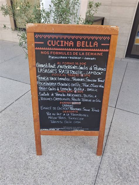Carta del restaurante Cucina Bella, Lyon