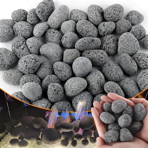 Black Lava Tumbled rocks | small – Veda Aquarium
