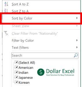 Excel Sort Shortcut 的图像结果