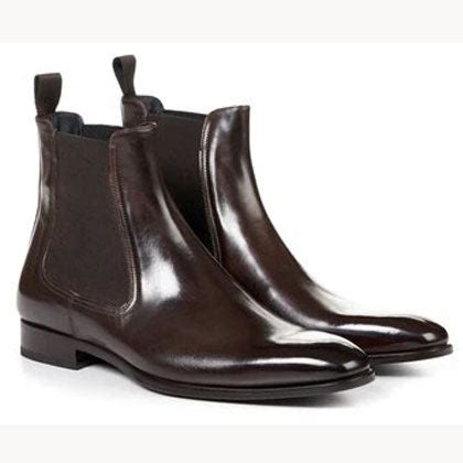 Dark Brown Leather Chelsea Boot for Men | The Royale Peacock