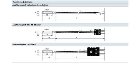 Thermoelement mit Anlegeklotz Typ J mit Glasseide-Leitung | Testo ...