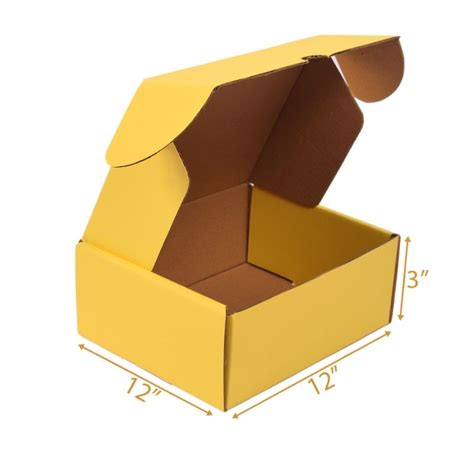 Yellow Mailer Box - 12x12x3 | Yellow Boxes