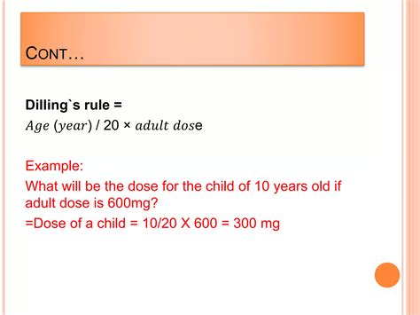 DRUG DOSAGE CALCULATION IN PEDIATRICS BY MANISHA THAKUR | PPTX