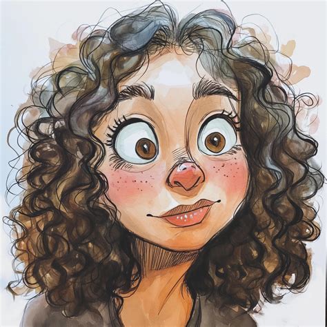 an illustration of a woman with curly hair | Doodle art designs ...