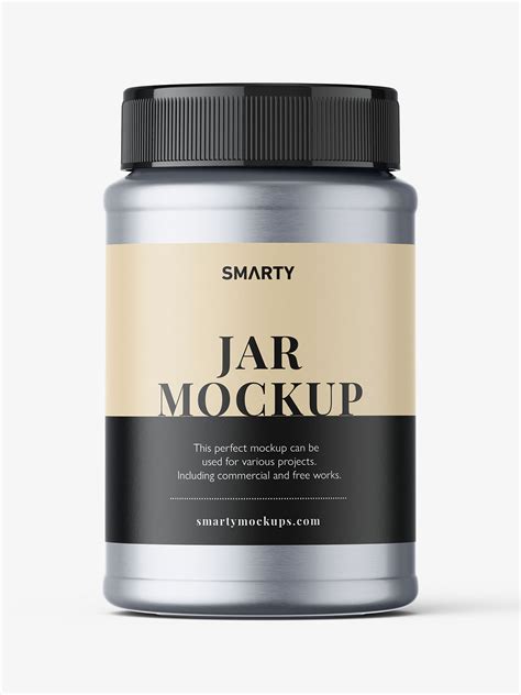 Metallic jar mockup - Mockups Design