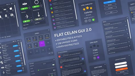 Flat Ui Design Psd