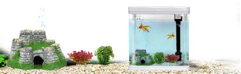 JAINSONS PET PRODUCTS Aquarium Decoration Set – Resin Castle Hideout ...