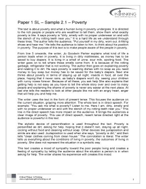 IB English A: Language & Literature: P1 SL S2 (poverty) - InThinking ...