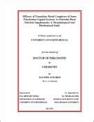 Efficacy of transition metal complexes of some polydentate ligand ...