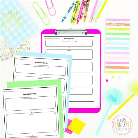 Narrative Essay Graphic Organizers, Scaffolded Writing | Made By Teachers