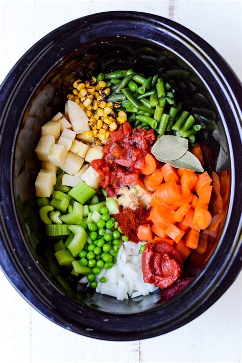Easy Slow Cooker Vegetable Soup (Dump and Go!) - Real Food Whole Life