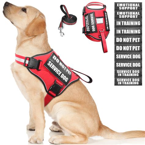 WINSEE Service Dog Vest No Pull Dog Harness with 7 Dog Patches ...