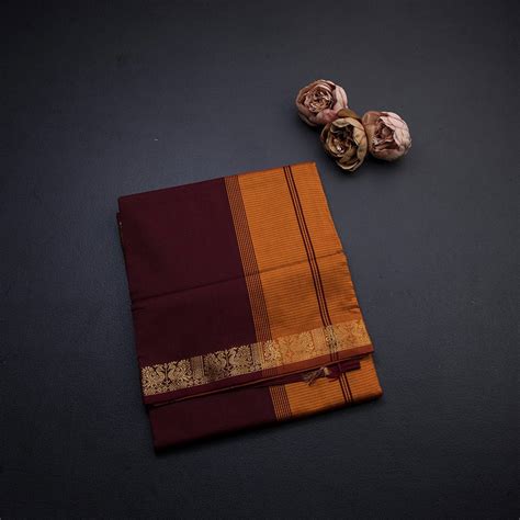 Poly Cotton Maroon Plain Saree – Kumaran Silks