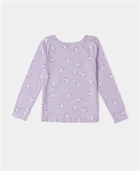 Buy Girl's Super Combed Cotton Printed Full Sleeve T-Shirt and Pyjama ...