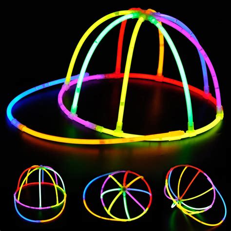 Party Propz Glow In The Dark Cap- 1 Set Glowing Cap | Glow Stick Light ...