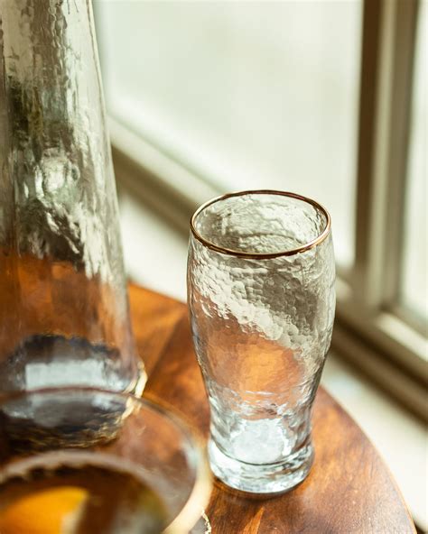 Buy Glasses | Pilsner Beer Glass Gold Rim | Shop at The Purple Turtles ...